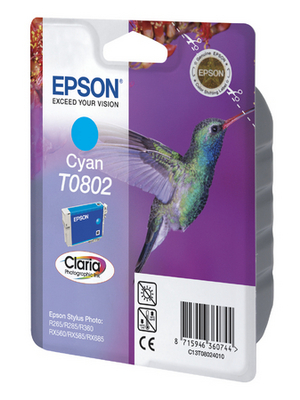Epson - C13T080240 - Ink T0802 Cyan, C13T080240, Epson