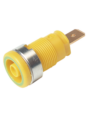 SKS Kontakttechnik - SEB 2620 F6,3 YELLOW/GREEN - Safety socket ? 4 mm yellow/green CAT III N/A, SEB 2620 F6,3 YELLOW/GREEN, SKS Kontakttechnik