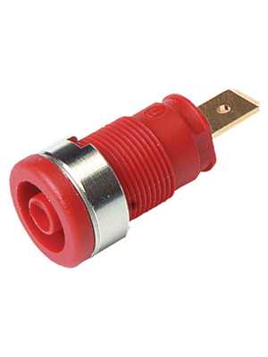 SKS Kontakttechnik - SEB 2620 F6,3 RED - Safety socket ? 4 mm red CAT III N/A, SEB 2620 F6,3 RED, SKS Kontakttechnik