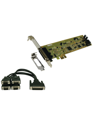 Exsys - EX-45354 - PCI-E x1 Card4x RS422/485 DB9M (Cable), EX-45354, Exsys