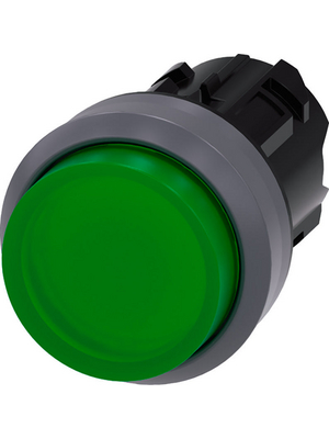 Siemens - 3SU1031-0BB40-0AA0 - SIRIUS ACT Illuminated Push-Button front element Metal, matte, green, 3SU1031-0BB40-0AA0, Siemens