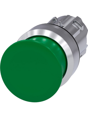 Siemens - 3SU1050-1AD40-0AA0 - SIRIUS ACT Mushroom Push-Button front element Metal, glossy, green, 3SU1050-1AD40-0AA0, Siemens