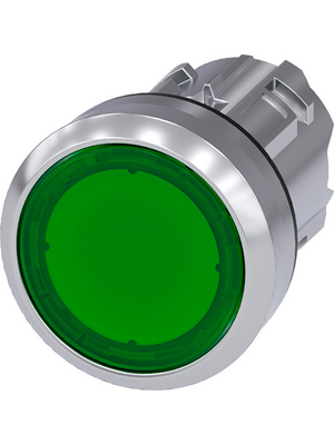 Siemens - 3SU1051-0AA40-0AA0 - SIRIUS ACT Illuminated Push-Button front element Metal, glossy, green, 3SU1051-0AA40-0AA0, Siemens