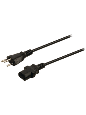 Valueline - VLEP11200B20 - Power Cable CH Type 12 IEC-320-C13 2 m, VLEP11200B20, Valueline