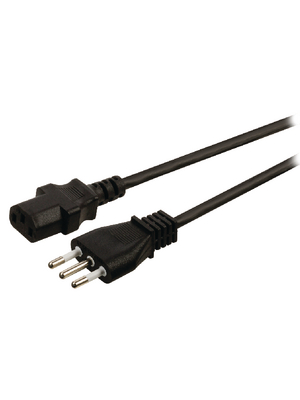 Valueline - VLEP11300B100 - Power Cable Italy Male IEC-320-C13 10.0 m, VLEP11300B100, Valueline