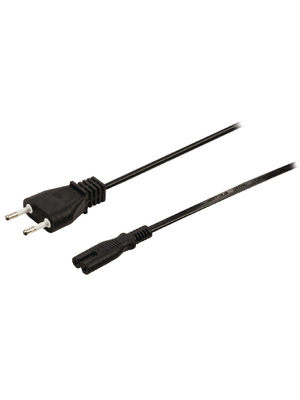 Valueline - VLEP11340B20 - Power Cable Italy Male IEC-320-C7 2.00 m, VLEP11340B20, Valueline