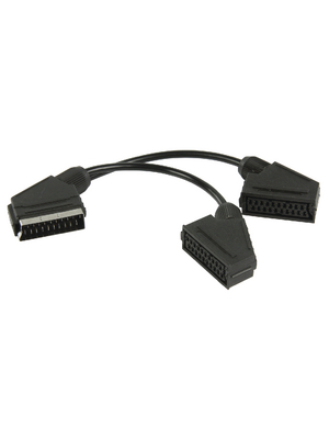 Valueline - VLVP31070B02 - Video cable 0.20 m black, VLVP31070B02, Valueline