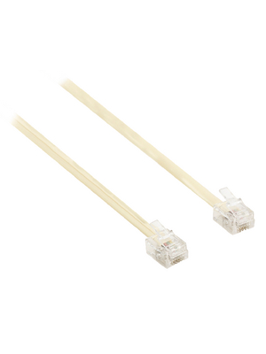 Valueline - VLTP90200I100 - Telecom Cable 10.0 m ivory, VLTP90200I100, Valueline