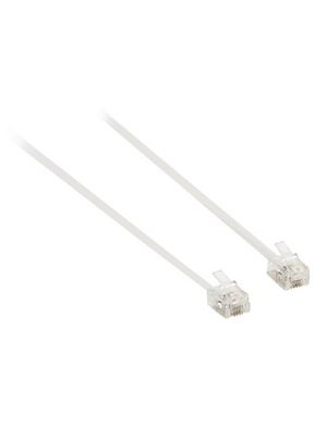 Valueline - VLTP90200W100 - Telecom Cable 10.0 m white, VLTP90200W100, Valueline