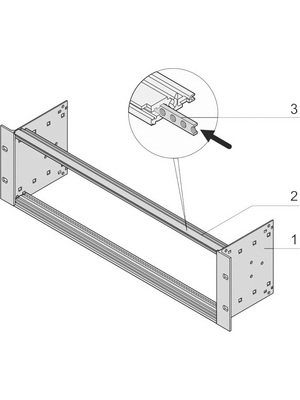 Pentair Schroff - 24563-100 - Support kit, 3 HE, 84 TE, 24563-100, Pentair Schroff