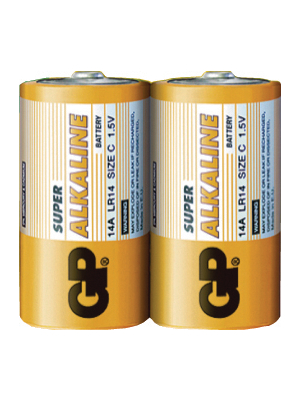 GP Batteries - GP 14A-S2 / LR14 / C - Primary battery 1.5 V LR14/C Pack of 2 pieces, GP 14A-S2 / LR14 / C, GP Batteries