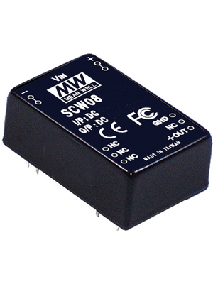 Mean Well - SCW08B-12 - DC/DC converter 18...36 VDC 12 VDC, SCW08B-12, Mean Well