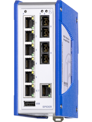 Belden Hirschmann - SPIDER-PL-20-07T1M2M299TY9HHHH - Industrial Ethernet Switch 7x 10/100 RJ45 / 2x 10/100 RJ45, SPIDER-PL-20-07T1M2M299TY9HHHH, Belden Hirschmann