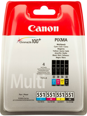 Canon Inc - CLI-551MUL - Ink multipack CLI-551 black / Cyan / magenta / yellow, CLI-551MUL, Canon Inc