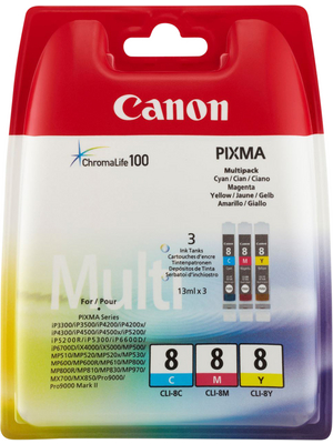 Canon Inc - 0621B029 - Ink CLI-8 Cyan / magenta / yellow, 0621B029, Canon Inc