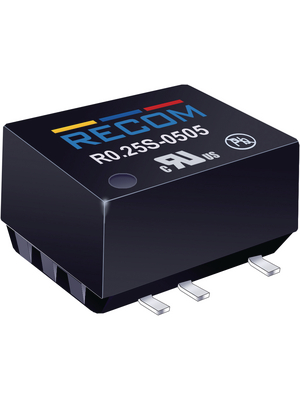 Recom - R0.25D-0505 - DC/DC converter 5 VDC 5 VDC, R0.25D-0505, Recom