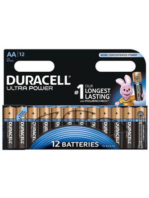 Duracell - ULTRA POWER AA 12P - Primary battery 1.5 V LR6/AA Pack of 12 pieces, ULTRA POWER AA 12P, Duracell