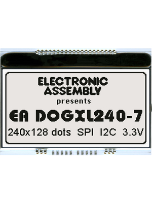 Electronic Assembly - EA DOGXL240N-7 - LCD-graphic display 240 x 128 Pixel, EA DOGXL240N-7, Electronic Assembly