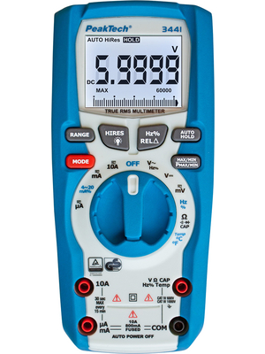 PeakTech - PEAKTECH 3441 - Multimeter digital RMS 59999 digits 1000 VAC 1000 VDC 10 ADC, PEAKTECH 3441, PeakTech