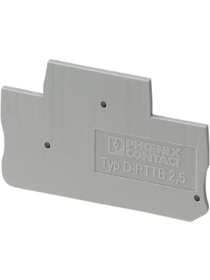 Phoenix Contact - D-PTTB 1,5/S/2P - End plate, grey, D-PTTB 1,5/S/2P, Phoenix Contact