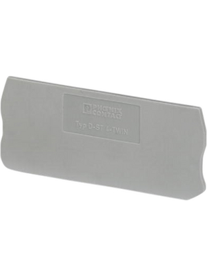 Phoenix Contact - D-ST 4-TWIN - End plate, grey, D-ST 4-TWIN, Phoenix Contact