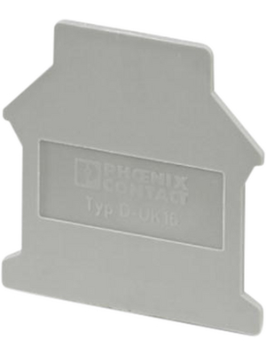 Phoenix Contact - D-UK 16 - End plate, grey, D-UK 16, Phoenix Contact