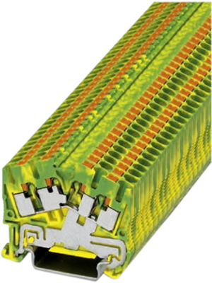 Phoenix Contact - PTS 2,5-QUATTRO-PE - Ground modular terminal block PTS N/A green / yellow, 0.14...2.5 mm2, 3212011, PTS 2,5-QUATTRO-PE, Phoenix Contact