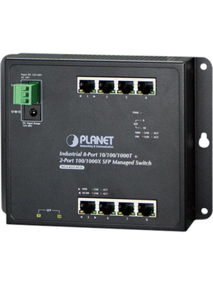 Planet - WGS-4215-8T2S - Industrial Ethernet Switch 8x 10/100/1000 RJ45 / 2x SFP, WGS-4215-8T2S, Planet