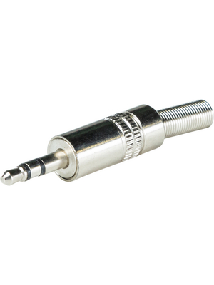 RND Connect - RND 205-00606 - Stereo Jack Connector  silver, 3.5 mm, Male, RND 205-00606, RND Connect