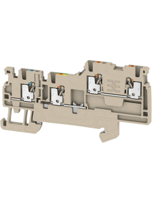 Weidmller - AIO21 1.5 SO-PE - 1992250000 - Terminal Block Dark Beige, 0.5...1.5 mm2, AIO21 1.5 SO-PE - 1992250000, Weidmller