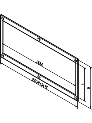 Pentair Schroff - 34564-108 - Front Frame, 3 HE, 20 TE, 34564-108, Pentair Schroff