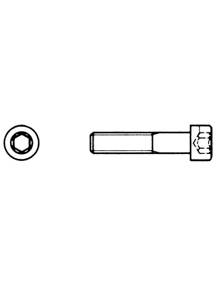 Bossard - MC6S M3X10H - Screw with M-thread, hex M3 10 mm, MC6S M3X10H, Bossard