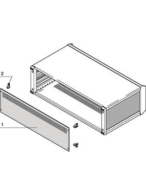 Pentair Schroff - 24576-144 - Rear Panel 2 HE 40 TE, 24576-144, Pentair Schroff