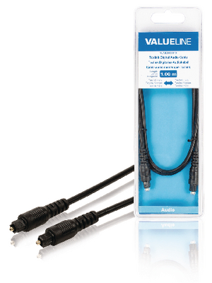 Valueline - VLAB25000B10 - Audio cable 1.00 m black, VLAB25000B10, Valueline