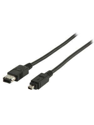 Valueline - VLCP62100B1.00 - FireWire cable 1.00 m black, VLCP62100B1.00, Valueline