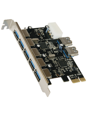 Exsys - EX-11087 - PCI-E x1 Card7x USB 3.0, EX-11087, Exsys