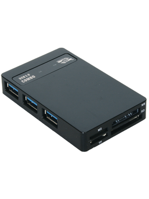 Exsys - EX-1635 - USB 3.0 hub & card reader, USB 3.0, EX-1635, Exsys