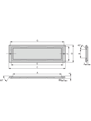 Electronic Assembly - EA 017-4UKE - LCD display front frame, EA 017-4UKE, Electronic Assembly