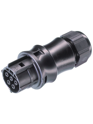 Wieland - RST20I5S B1 ZR1 SW - Connector, female socket L3-N-PE Screw Connection, RST20I5S B1 ZR1 SW, Wieland