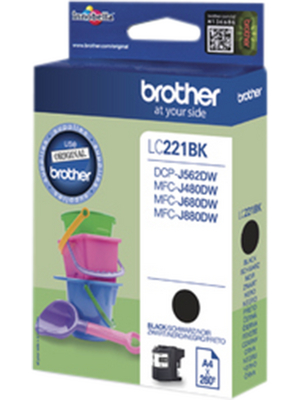 Brother - LC221BK - Ink LC-221BK black, LC221BK, Brother