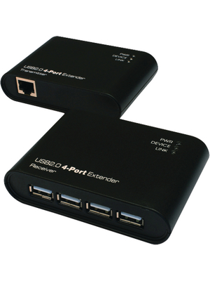 Exsys - EX-1445 - USB 2.0 Extender Cat. 5, 4-port 50 m, EX-1445, Exsys