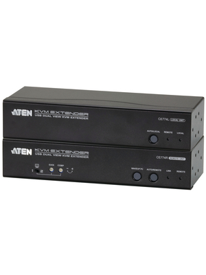 Aten - CE774 - KVM Extender Dual View, USB, Audio, RS232 150 m, CE774, Aten