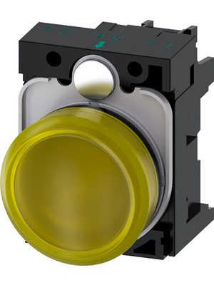 Siemens - 3SU1102-6AA30-1AA0 - SIRIUS ACT Indicator lamp complete Plastic, yellow, 3SU1102-6AA30-1AA0, Siemens