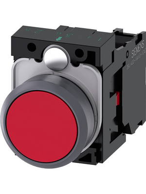 Siemens - 3SU1130-0AB20-1CA0 - SIRIUS ACT Push-Button complete Metal, matte, red, 3SU1130-0AB20-1CA0, Siemens