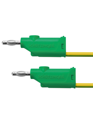 Schtzinger - MFK 20 / 2.5 / 100 / GNGE - Test lead ? 4 mm yellow/green 100 cm 2.5 mm2 CAT I, MFK 20 / 2.5 / 100 / GNGE, Schtzinger