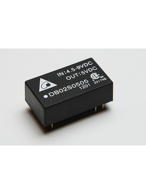 Delta-Electronics - DB02D0505A - DC/DC converter 4.5...9 VDC 5 VDC, DB02D0505A, Delta-Electronics