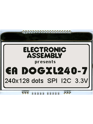 Electronic Assembly - EA DOGXL240W-7 - LCD-graphic display 240 x 128 Pixel, EA DOGXL240W-7, Electronic Assembly