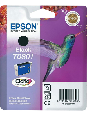 Epson - C13T080140 - Ink T0801 black, C13T080140, Epson