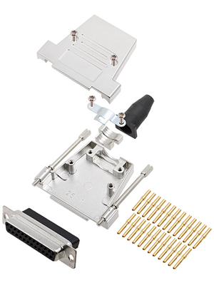 Encitech Connectors - DTSL25-LJSRG-T-DBCS-K - D-Sub socket kit 25P, DTSL25-LJSRG-T-DBCS-K, Encitech Connectors