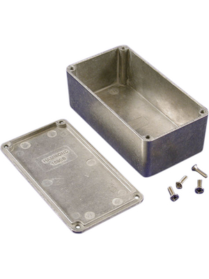 Hammond - 1590BS - Metal enclosure, Natural aluminum, 60.5 x 112 x 42 mm, Die cast aluminium / Alloy, IP 55, 1590, 1590BS, Hammond